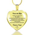 thumbnail image 1 of Colgante de corazón de español Para Mi Hija y Para Mi Hijo Para mujer, regalo de cumpleaños, regalos de graduación, joyería, collar, llavero, 1 of 4