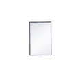 thumbnail image 1 of Elegant Decor MR41828BL 18 x 28 in. Metal Frame Rectangle Mirror, Blue, 1 of 1