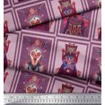 thumbnail image 3 of Soimoi Silk Fabric Animal Skin & Chinese Opera Mask Devil Print Fabric by The Yard 42 Inch Wide, 3 of 3