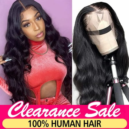 34 Inch Body Wave Lace Front Wigs Human Hair Pre Plucked Wigs For Black Women Human Hair 250density 13*6*1 Tpart
