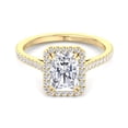 thumbnail image 2 of Delmar - Moissanite Radiant Cut Lab Diamond Engagement Ring With PavÃ© Band, 2 of 4