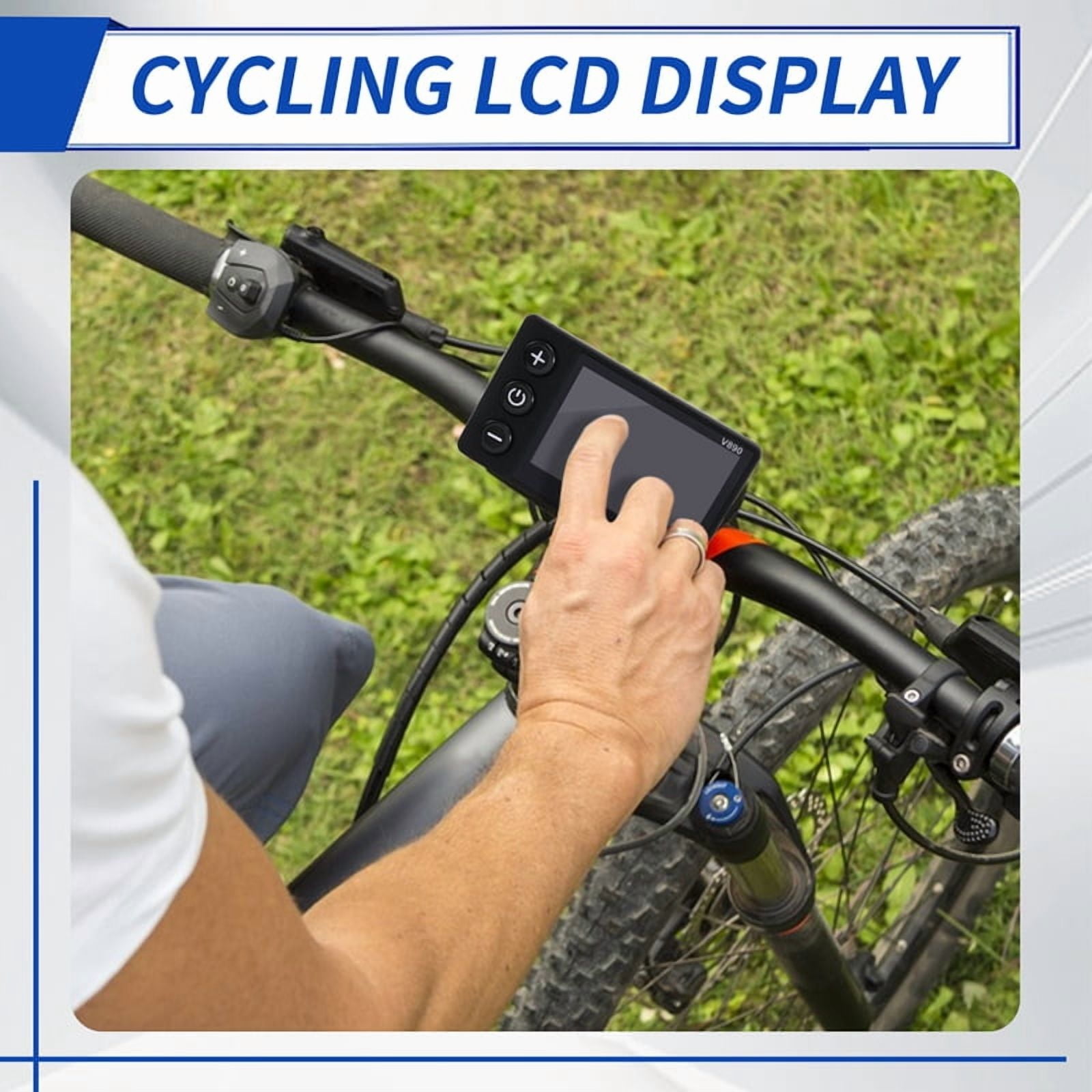 V890 Electric Bicycle LCD Display Multifunctional Riding Color Screen Control Panel for 22.2mm Handlebar