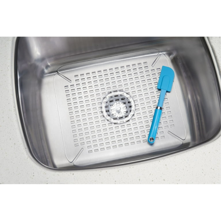 mDesign Adjustable Kitchen Sink Protector Mat, Large, 2 Pack