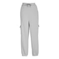 thumbnail image 5 of Sweatpants for Women Casual Workwear Wide Leg Straight Long Pants Comfy Workout Loose Trousers Cargo Joggings Pants with Pockets, 5 of 6