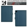 thumbnail image 4 of Case for Samsung Galaxy Tab A8 10.5 inch (2022) SM-X200/X205/X207, Fiber Texture PU Leather Folio Stand Cover Flip Tablet Case with Credit Card Slot & Auto Wake/Sleep & Magnetic Clasp, Darkblue, 4 of 6