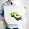 thumbnail image 2 of Avocado - Painting Watercolor Fruit Kitchen Decor Illustration Botanical Modern Art White Framed Wall Art Print 8 x 10 inches, 2 of 4