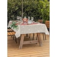 thumbnail image 2 of Outdoor Tablecloth with Umbrella Hole and Zipper, Christmas Rectangle Table Cloth 52x70 Inch Waterproof Tablecloth, Red Truck Pine Tree Snowflake Branches Flowers Picnic Table Cover for Patio Camping, 2 of 7