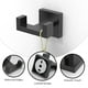 thumbnail image 3 of Ruacq Gancho Doble para Toallas Base Cuadrada Negra Mate Soporte para Toallas de baño Percha para Toallas de Mano Acero Inoxidable Moderno Montado en la Pared, 3 of 5