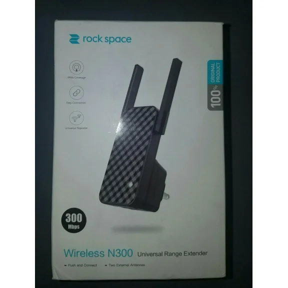 Rock Space N300 Wifi Range Extender Wireless Repeater, High Speed 2.4Ghz