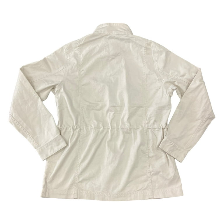 GAP Women's Full Zip Adjustable Drawcord Waist Utility Field Jacket (Birch,  S)
