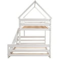 thumbnail image 6 of EUROCO Twin over Full Bunk with Ladder for Kids Teens Bedroom, Convertible House Bed, White, 6 of 14