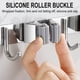 thumbnail image 4 of Soporte de pared para trapeador de acero inoxidable con 3 clips y 4 ganchos | Resistente, capacidad de 13.6 kg para escobas, rastrillos y herramientas | Organizador inoxidable para garaje, cocina y, 4 of 9
