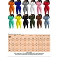 thumbnail image 2 of MAWCLOS Women Cropped Long Sleeve Jogger Set Running Slim Leg Two Piece Outfit Red XL, 2 of 6