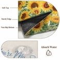 thumbnail image 5 of Summer Flowers Large Area Rugs 5x8 ft Watercolor Sunflower Letter Print Green Leaf Washable Rug Non Slip Indoor Carpet Absorbent Floor Mat for Living Room Bedroom Dining Room, 5 of 9