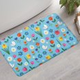 thumbnail image 2 of Pioneer Flower Floral Print Pattern Bathroom Rugs Mat, Non Slip Microfiber Bathroom Rug with Rubber Backing, Soft Mats for Bathroom Floor Tub Shower, 17"x30", 2 of 5