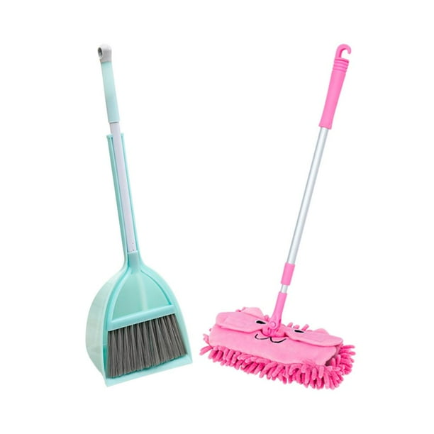 Children'S Broom Dustpan Mop Set Mini Broom Corner Cleaning Baby Play