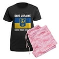 thumbnail image 5 of CafePress - Save Ukraine Raise Your Voices Women's Dark Pajama - Women's Short Sleeve Print T-Shirt and Pants Dark Cotton Pajama Set, 5 of 7
