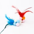 thumbnail image 4 of Bangcool Cat Chew Ball Plush Interactive Soft Cat Feather Ball Kitten Play Ball with Bell, 4 of 10