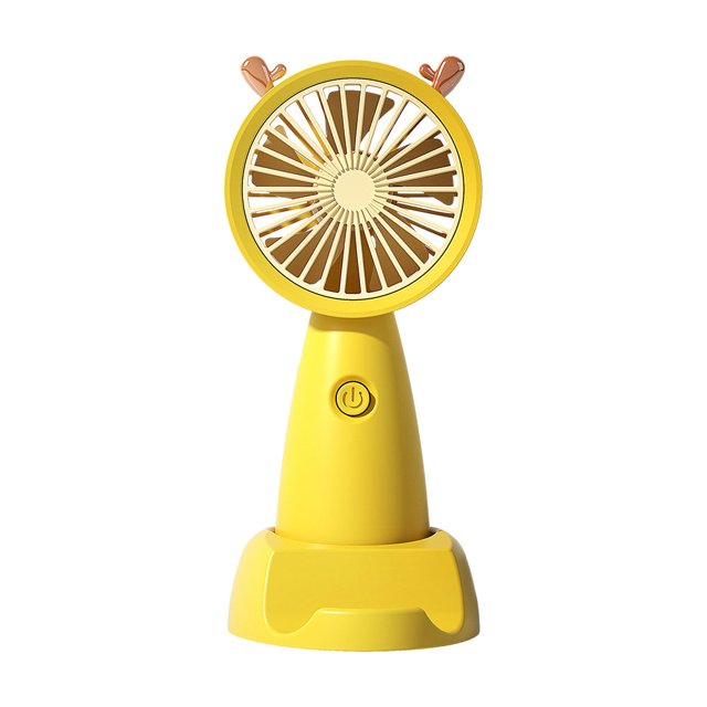 Mini ventilador portátil Cute Antler USB Recargable Pocket Handheld Fan (Amarillo) Tmvgtek Para Estrenar