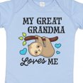thumbnail image 4 of Inktastic My Great Grandma Loves Me with Sloth and Hearts Boys or Girls Baby Bodysuit, 4 of 5