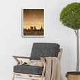 thumbnail image 2 of Floral City Skyline Poppies William Morris Art Print Framed Poster Wall Decor 12x16 inch, 2 of 5
