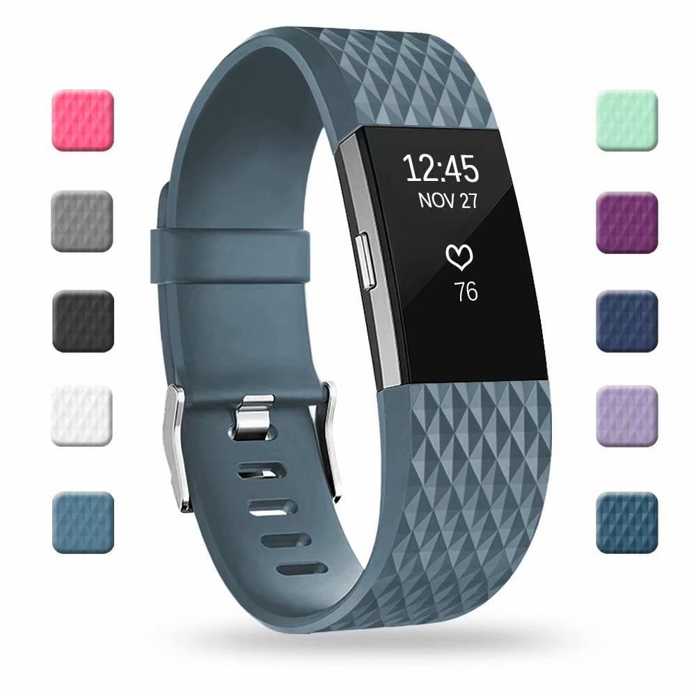 POY Replacement Bands Compatible for Fitbit Charge 2 Classic & Special Edition Adjustable Sport Wristbands 