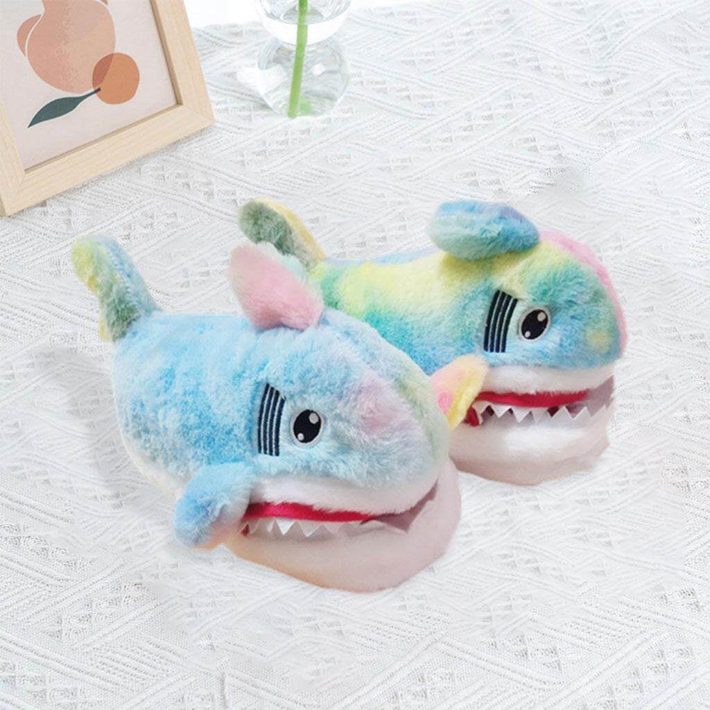 Fashion Shark Slipper Slippers Funny Shark Slipper Xmas Soft Carpet Unisex Winter Warm Plush