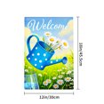 thumbnail image 4 of Amhnf Welcome Blue Polka Dot Watering Can With Daisies Garden Flag For Home Outdoor Garden Yard Decor 12x18 inch, 4 of 5