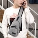 thumbnail image 2 of Sywqhk Bolso De Pecho De Tela Oxford Para Hombre, Con Cremallera, Informal, Cruzado, Para Teléfono, Para Cinturón (Gris) Sywqhk Para estrenar, 2 of 9