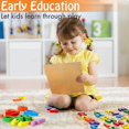 thumbnail image 3 of Wooden Puzzles for Toddlers, 2 Pack Chunky Wooden Peg Board Alphabet Puzzles with Colorful Fruit Animal Pattern, Educational Learning Toy for Kids Age, 3 of 4