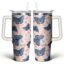 30 Oz Tumbler with Handle and Straw Insulated Double Walled Stainless Steel Travel Mug Gift Box Reusable Tumbler Coffee Travel Mug for Office Portable Insulated Beer Cup for Hot & Cold Drinks