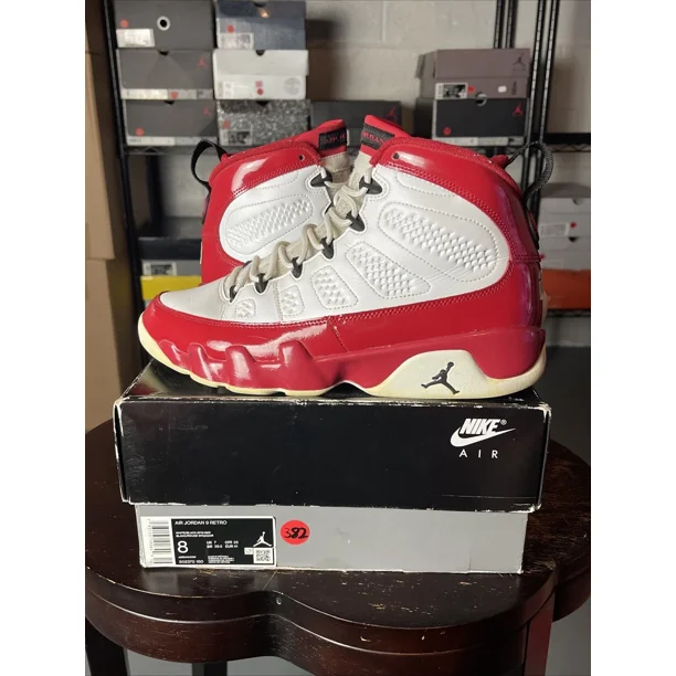 Ni - ke Ni - ke Air Jordan Retro IX 9 Gym Red Basketball Shoe Mens 8 Bulls Bred Chicago