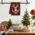 thumbnail image 5 of Kumdkd Christmas Kitchen Towels and Dishcloths Absorbent Merry Christmas Tree Reindeer Truck Santa Claus Hand Dish Tea Towels Plaid Decoration for Xmas Home Gift Supplies, 17.7"x25.9", 5 of 6