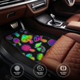 thumbnail image 6 of Pofeuu Bright Mushrooms Print Car Foot Mat Set of 4 Pieces - All-Weather Full Set Floor Mats for Cars Trucks SUVs, 6 of 7