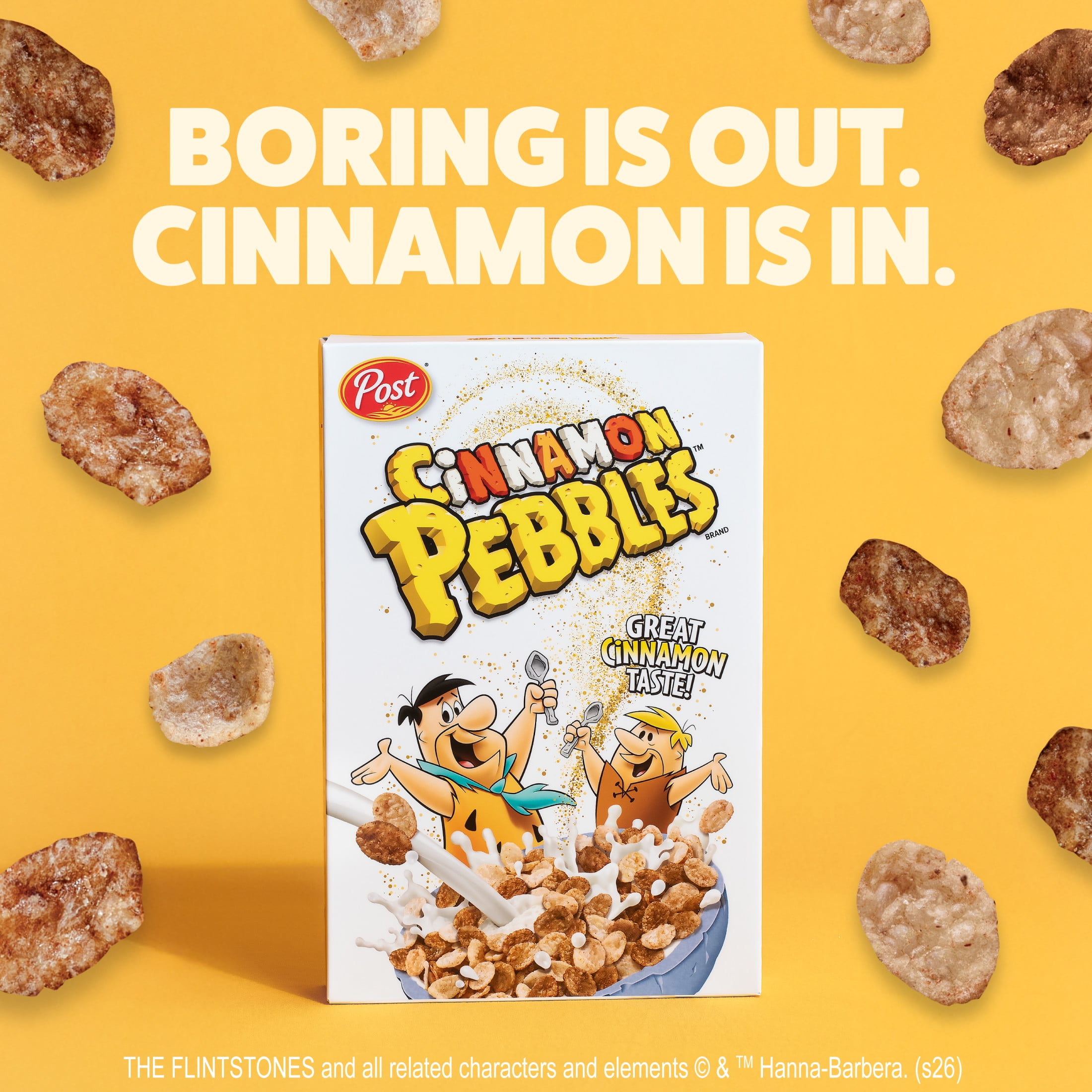 Cinnamon PEBBLES Gluten Free Breakfast Cereal, 19.5 oz Box