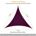 thumbnail image 5 of Imountek 13ft Triangle Shade Sail, UV Protection Sun Canopy Shelter Cover for Patio Garden Outdoor, Purple, 5 of 6