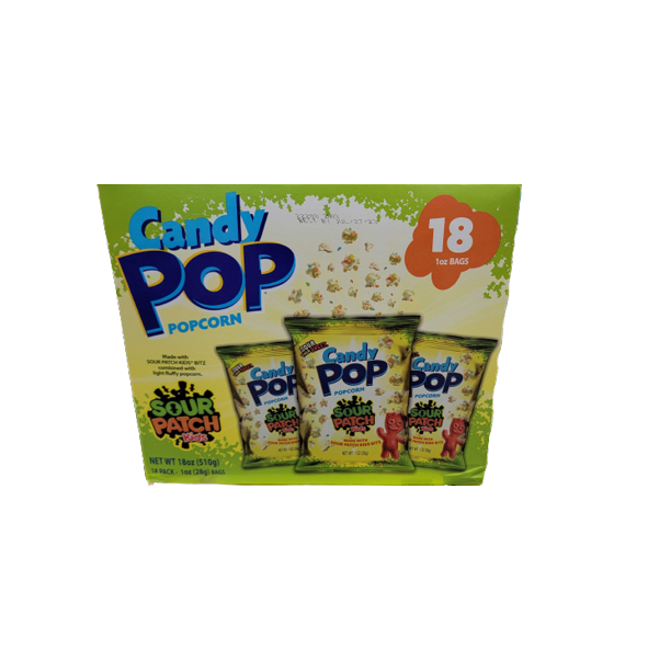 Candy Pop Popcorn Sour Patch Kids, 1 oz 18 Count Box