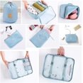 thumbnail image 4 of 8 Piece Travel Cube Foldable Tote Organizer Lightweight Luggage Organizer (blue), 4 of 5
