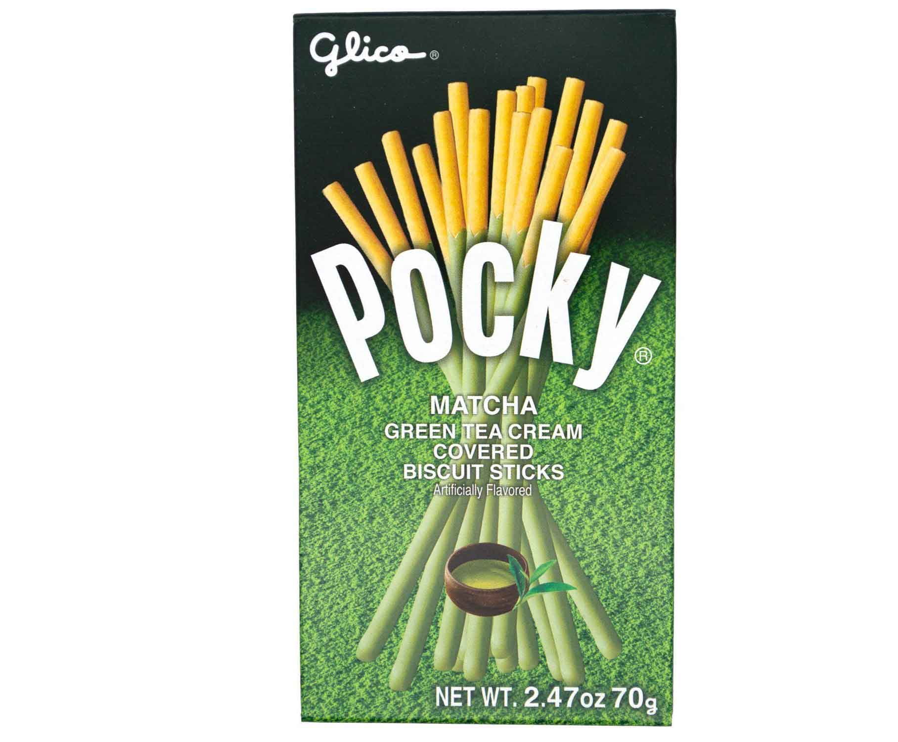 GLICO Pocky Matcha Green Tea Cream Covered Biscuit Sticks 2.47 Oz