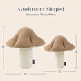 thumbnail image 4 of Phantoscope Mushroom Shaped Throw Pillow, Teddy Fleece Plush Decorative Accent Cushion, 16 x 14 inch, Beige, Cute Summer Home Decor for Couch, Sofa, Bed & Chair, 4 of 6