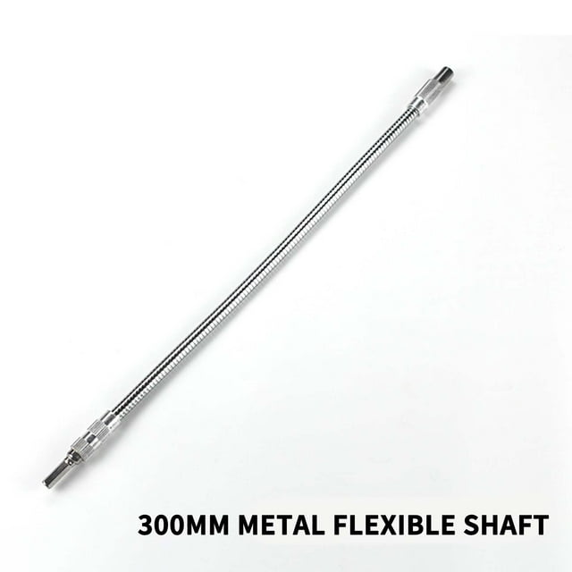 Qaailabf Hexagonal Shank Metal Universal Extension Bit | Flexible 360-Degree Screwdriver Drill Kit | Rustproof Stainless Steel | Fits Hand Drills & Screwdrivers | 22-Piece Set | 300mm Length | Ideal