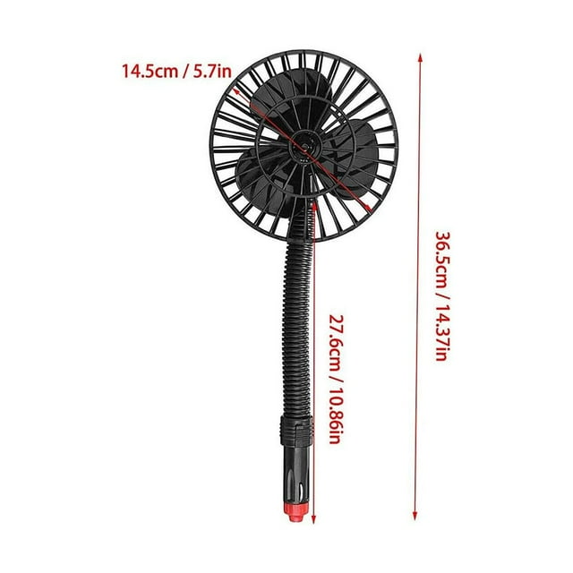 Baohd Portable Car Fan Cool Breezes For Relaxing Drive Practical Gifts Car Fans black 1Set