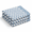 Apatite Blue, variant on Agate Green Hand Block Print Waffle Kitchen Towel Set of 3, 16 x 28 Inch Ultra Absorbent Cotton