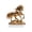 Gold, variant on RotHome Acrylic Standing Horse Statue Equestrian Home Decor Figurine Transparent White Luck Wealth Ornament for Desk Bookshelf Cabinet