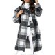 thumbnail image 4 of Women's Casual Warm Lightweight Button Down Plaid Long Sleeve Jacket Coat Regular Fit for Home and Every Day Wear, 4 of 4