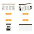thumbnail image 6 of YINIX Dog Crate Furniture with 2 Drawers, 71”Large Wooden Dog Cage with Lockable Doors for Medium Dogs, White, 6 of 8