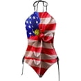 thumbnail image 4 of Tankini Swimsuits for Women American Flag Printed Two Piece Swimsuit July 4th Patriotic Fashion Summer Bathing Suit, 4 of 4