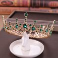 thumbnail image 2 of Crown Le Grand Palais Green Strass Tiara Bridal Hair Access, 2 of 4
