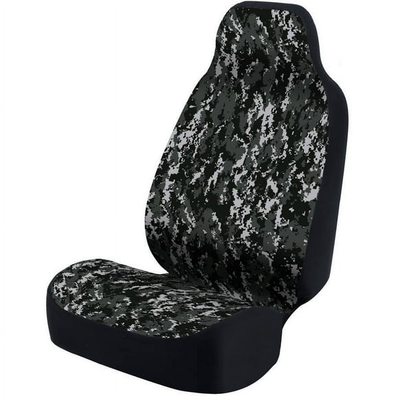 Coverking Universal Printed Seat Cover, Ultra Suede Digital Camo Urban Grey