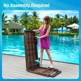 thumbnail image 7 of Ltmate Set of 2 Aluminum Rattan Wicker Outdoor Chiase Lounge Chair, Patio Folding Free-Assembled Adjustable Backrest Pool Lounge Chair,Brown, 7 of 7